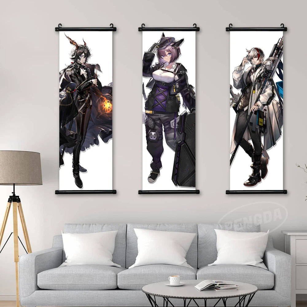 Wall Art Canvas Arknights Pictures Whislash Painting Print Heavyrain Poster Game Hanging Ebenholz Scrolls Home Decor Living Room