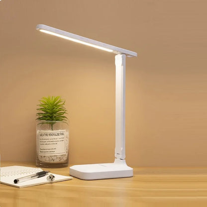 Lámpara de mesa con protección para los ojos, luz LED regulable táctil, dormitorio de estudiantes, lectura, lámpara de escritorio recargable por USB, regalo especial