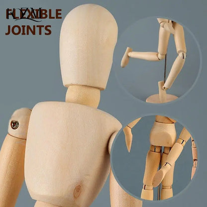 NEW Artist Movable Limbs Male Wooden Toy Figure Model Mannequin Bjd Art Sketch Draw Action Toy Figures