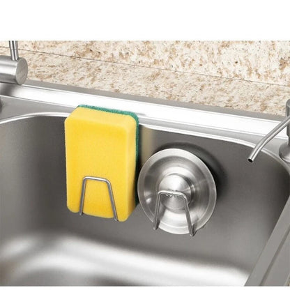 Kitchen Sponges Holder Self Adhesive Sink Sponges Drain Drying Rack 304 Stainless Steel Storage Holder Kitchen Sink Accessories