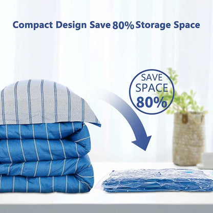 Vacuum Storage Bags More Space Save Compression Travel Seal Zipper for Clothes Pillows Bedding Closet Home Organizer