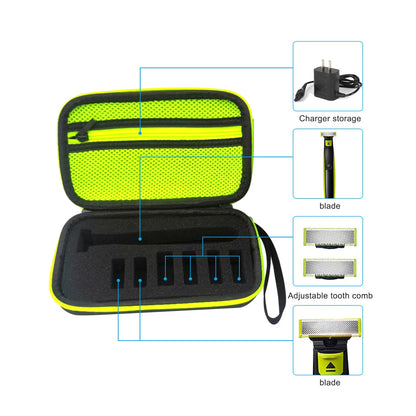 Estuche de almacenamiento EVA Estuche portátil recortadora eléctrica Afeitadora Estuche De Viaje funda protectora bolsa de almacenamiento para Philips One BladeQP2530/2520