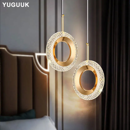 Nordic Ring LED Pendant Lights Indoor Hanging Lamp Room Decor For Bedside Bedroom Living Room Modern Pendant Lamp