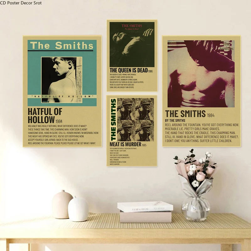 Affiche rétro du groupe de Rock The Smiths, papier Kraft, la reine est morte, bricolage, Vintage, décor de maison, Bar, café, peinture murale d'art esthétique