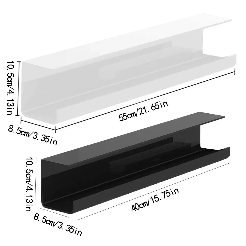 Under Table Cable Organizer Under Desk Cable Tray Wire Organizer No Trace Widened Design Protection Tray For Various Tables