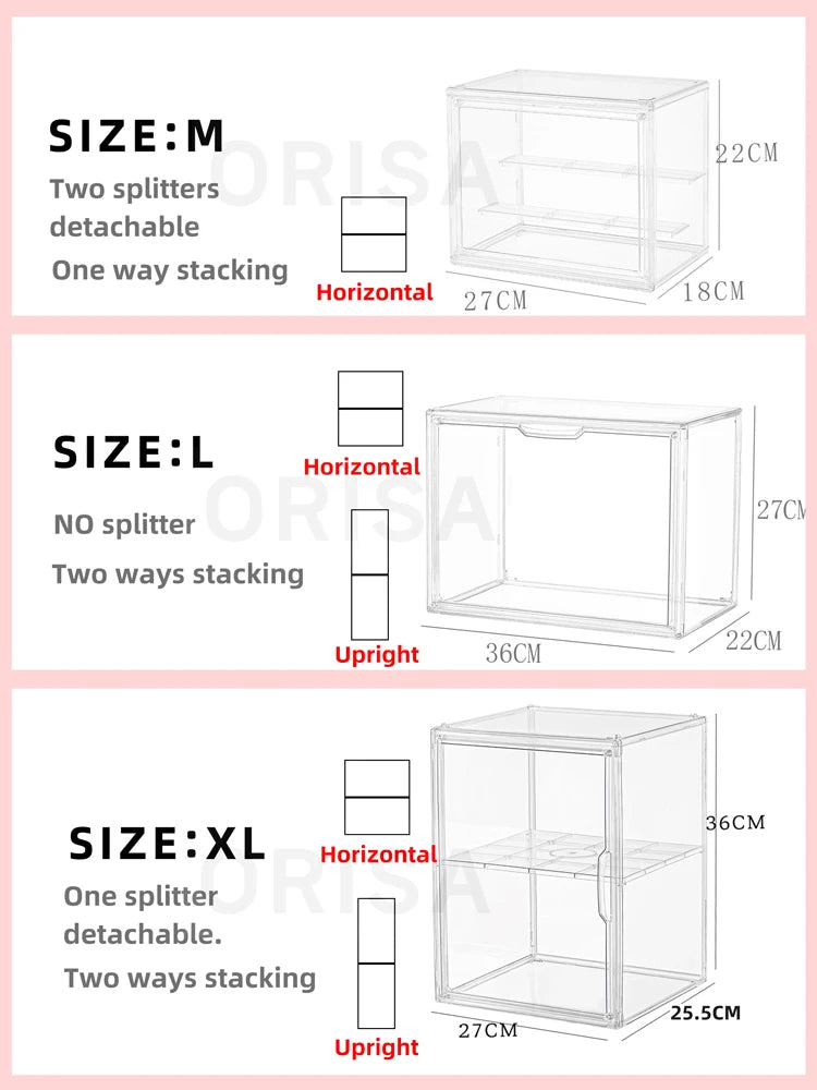 storage box organizer for fingures Acrylic box Blind Box Showcase jewelry organizers Makeup organizer for bag