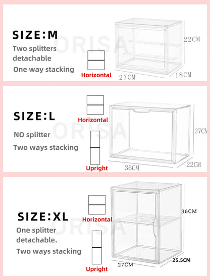 storage box organizer for fingures Acrylic box Blind Box Showcase jewelry organizers Makeup organizer for bag