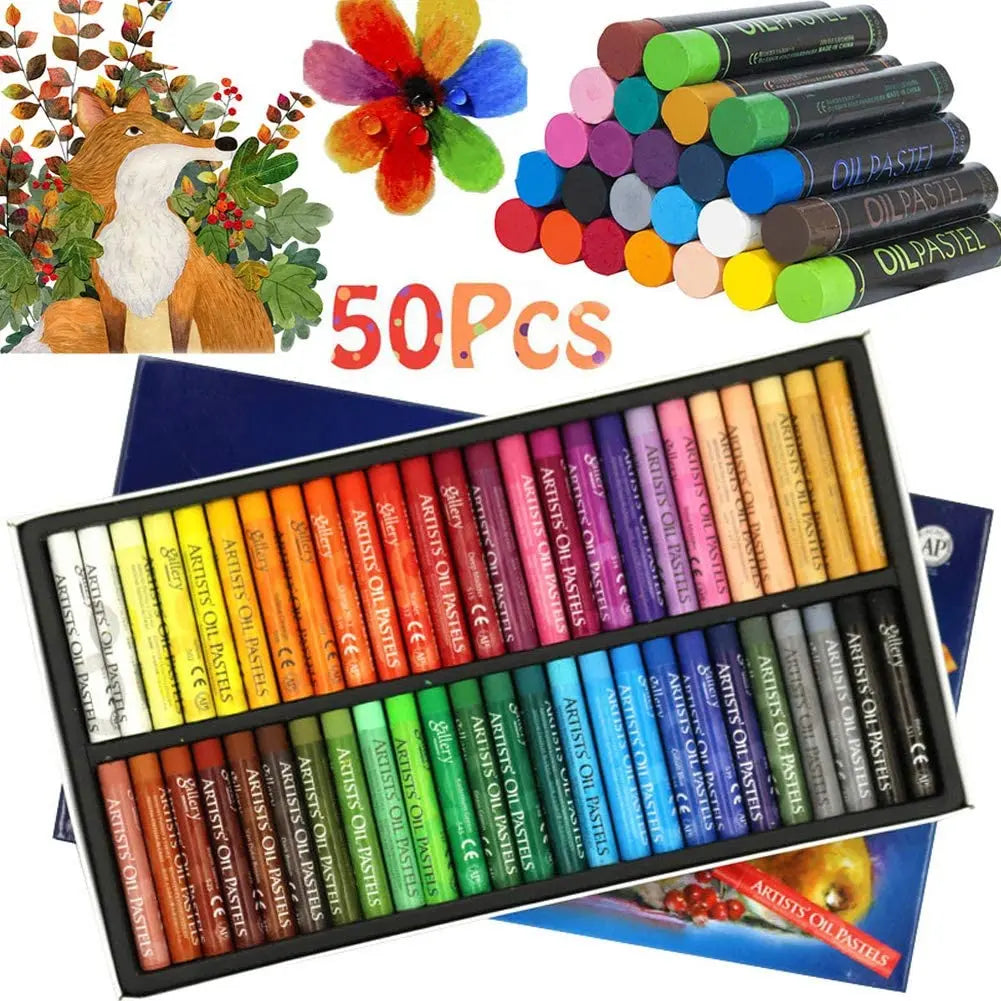 MUNGYO Artist Soft Oil Pastel Set 12/25/50 Professional Painting Drawing Graffiti Art Crayons Washable Round Non Toxic Sticks