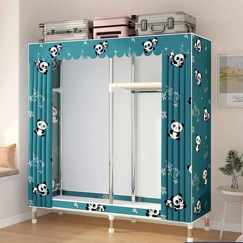 Armoire de rangement pliable pour vêtements, cabine à affichage ouvert, gain de place, dressing, meubles de rangement pour robes