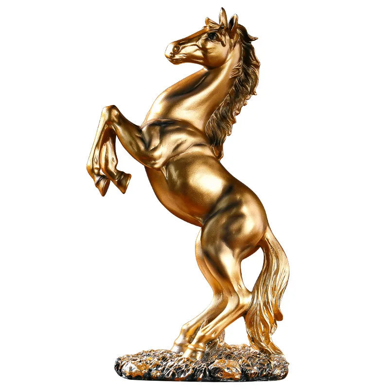 Nordic Horse Statue Resin Sculpture Win Instant Success Art Ornament Furniture Home Living Room Bedroom Office Desk Decoration