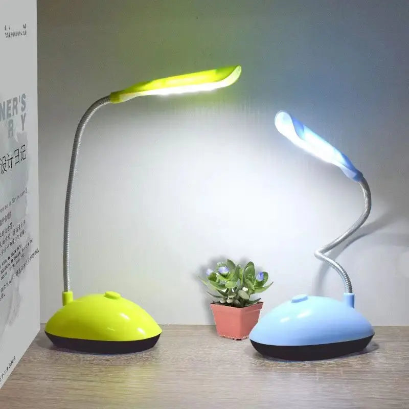 Luces para libros de estudio, lámpara de noche, lámpara de lectura, lámpara de mesa para estudiantes, oficina, lámpara de mesa para dormitorio, lámpara LED de escritorio con batería AAA