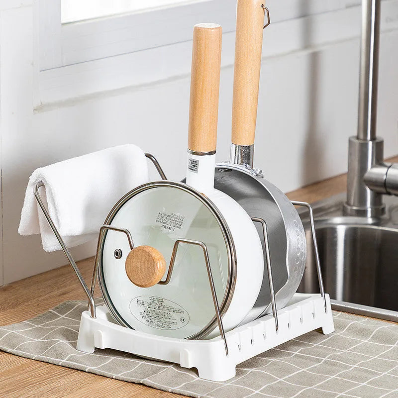 Organisateurs d'armoires de cuisine pour casseroles et poêles, étagère de rangement extensible en acier inoxydable, planche à découper, étagère de séchage pour ustensiles de cuisine