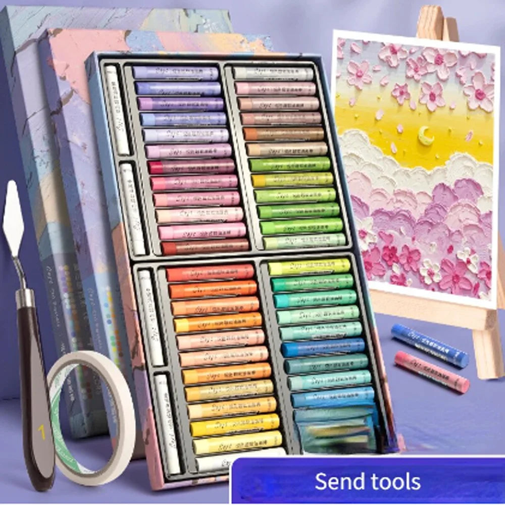 Kit de peinture Pastel à l'huile douce, ensemble d'art, Crayons à l'huile, bâton de peinture de sécurité pour enfants, fournitures d'art pour artistes étudiants débutants