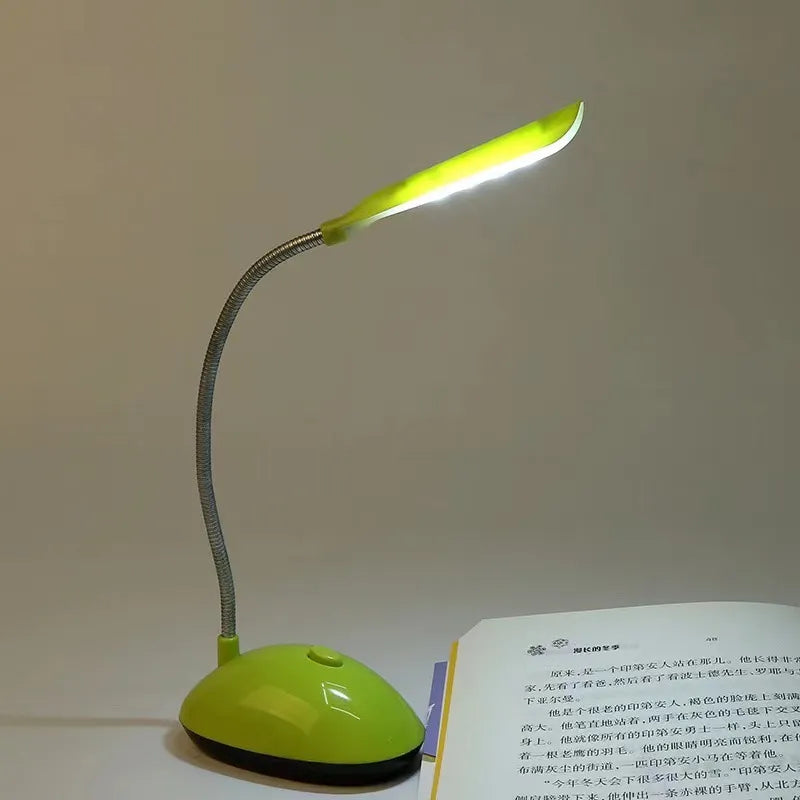 Luces para libros de estudio, lámpara de noche, lámpara de lectura, lámpara de mesa para estudiantes, oficina, lámpara de mesa para dormitorio, lámpara LED de escritorio con batería AAA