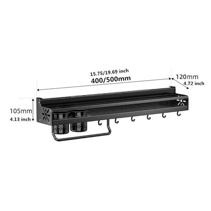 Étagère de rangement murale pour épices, organisateur de cuisine, support de rangement pour épices, porte-couteau de cuisine, assaisonnement mural, baguettes cuillère pelle, Sheif de rangement