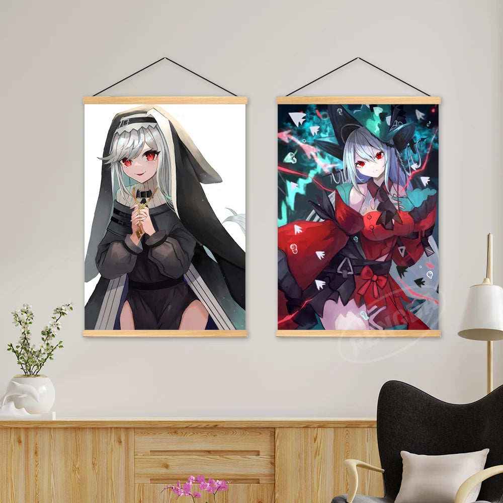 Imágenes modulares HD de Arknights, Suzuran, colgante de madera, Whislash, decoración del hogar, Ptilopsis, juego en lienzo, impresiones, pintura, póster, arte de pared