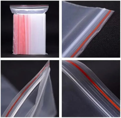 Thickened Zipper Sealing Bags Clear Plastic Storage Bag for Food Candy Jewelry Packing Reclosable Zippers Sealed Pouch Wholesale