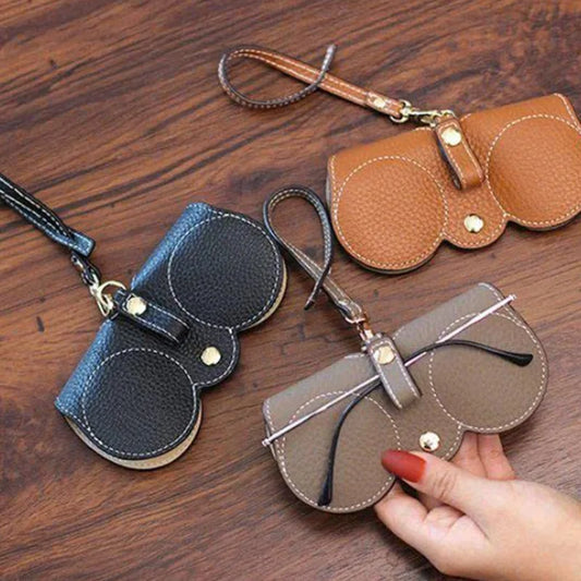 NEW PU Sunglasses Bag Portable Eyeglass Case Sunglasses Protection Cover Cute Eyeglass Clip Simple Eyeglass Bag