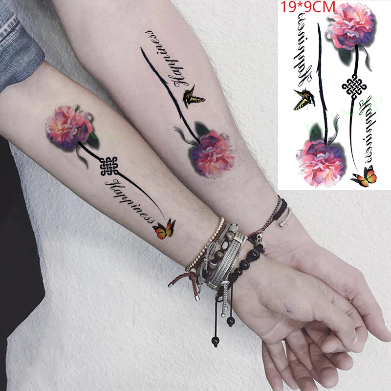 Waterproof Temporary Tattoo Sticker Black Tree Branch Design Fake Tatto Flash Tatoo Arm Hand Body Art for Women Men