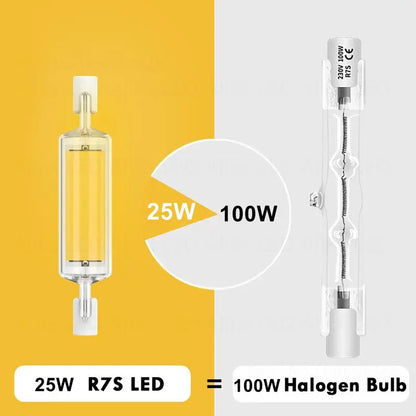 Tubo de vidrio LED de alta potencia R7s COB 118mm J118 78mm J78 bombilla COB AC1110V 120V 130V 220V 230V 240V reemplazar lámpara de luz halógena