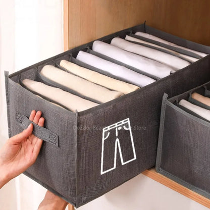 Wardrobe Clothes Storage Organizer Pants Jeans Storage Box Cabinet Organizer For Underwear Bra Socks Ties T-Shirt Organizer Box