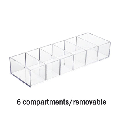 Boîte de rangement transparente en acrylique pour cosmétiques, étui maquillage, bijoux, organisateur de maquillage pour la maison, boîtes de rangement en plastique pour bureau