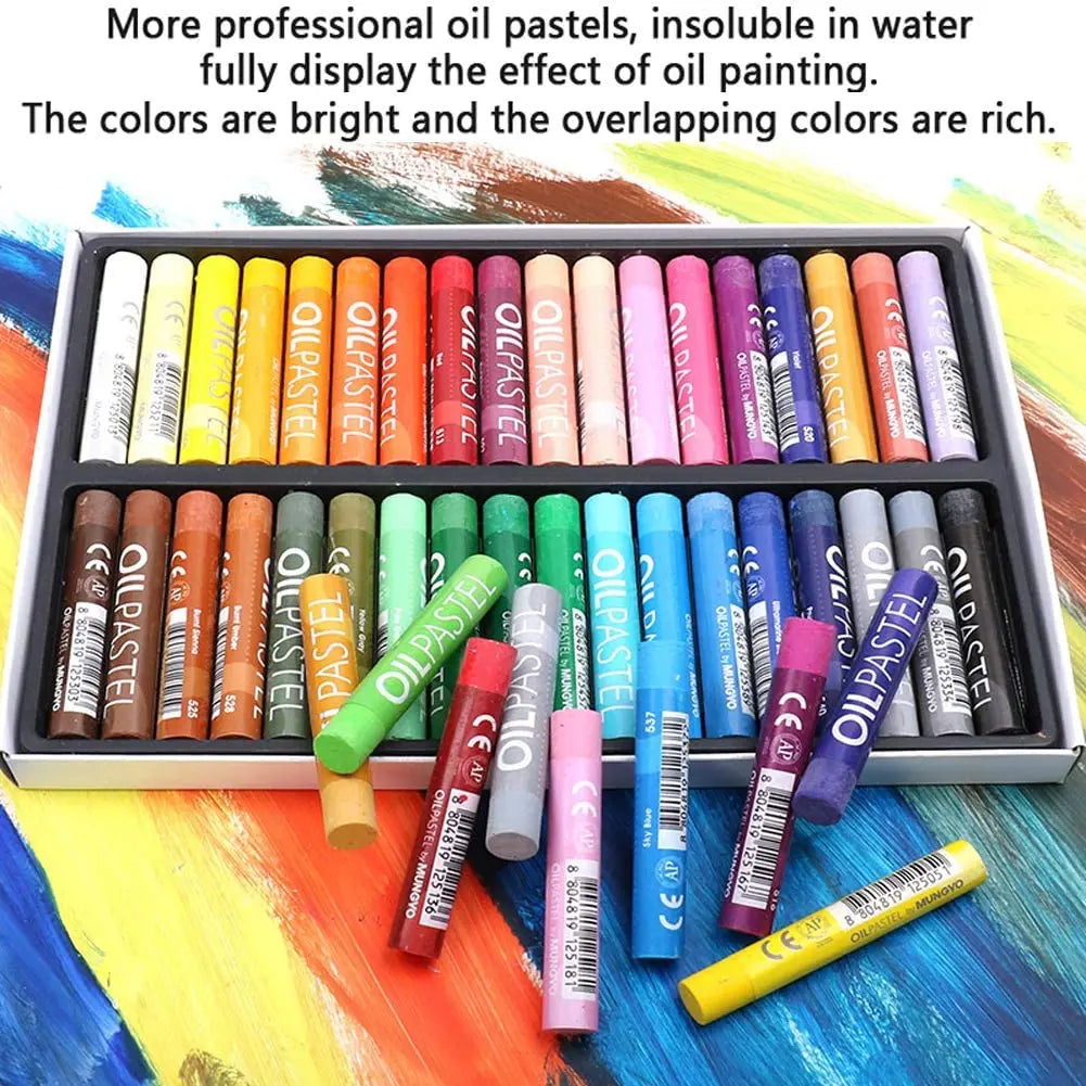 MUNGYO Artist Soft Oil Pastel Set 12/25/50 Professional Painting Drawing Graffiti Art Crayons Washable Round Non Toxic Sticks