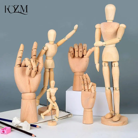 NEW Artist Movable Limbs Male Wooden Toy Figure Model Mannequin Bjd Art Sketch Draw Action Toy Figures