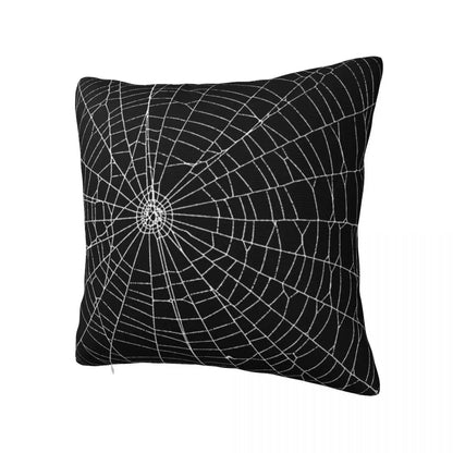 Spider Web Halloween Pillowcase Print Polyester Cushion Cover Decor cobweb spiderweb goth Throw Pillow Case Cover Home 45X45cm