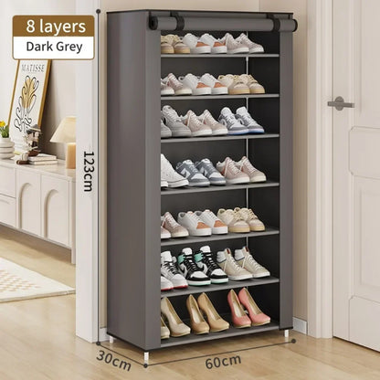 10/8/6Layers Shoe Cabinet Dustproof Fabric Organizer Stand Holder Hallway Saving Space Shelf Home Furniture Storage Shoe Rack