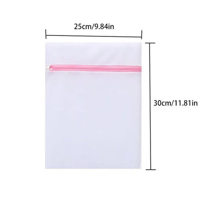 2Pcs/7Pcs 6Size Transparent Zippered Laundry Fine Mesh Pocket Reusable Sturdy for Washing Machine Laundry Protection