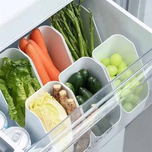 Organizador para refrigerador, contenedores para nevera, caja de almacenamiento para clasificar alimentos, caja para almacenamiento de condimentos transparente, organizador de almacenamiento para nevera de cocina