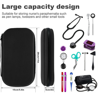 Étui pour stéthoscope résistant aux chocs, sac de transport pour stéthoscope Portable de voyage, sac de rangement léger pour stéthoscope