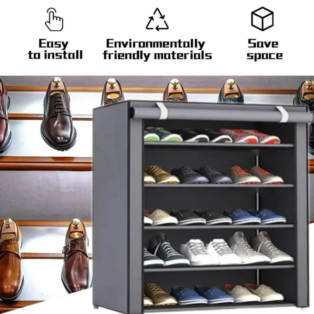 10/8/6Layers Shoe Cabinet Dustproof Fabric Organizer Stand Holder Hallway Saving Space Shelf Home Furniture Storage Shoe Rack