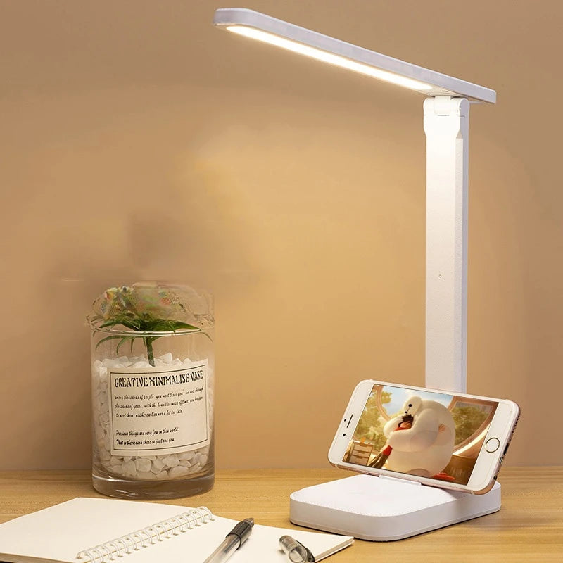 Table Lamp Eyes Protection Touch Dimmable LED Light Student Dormitory Bedroom Reading USB Rechargable Desk Lamp Special Gift