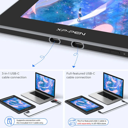 XPPen Artist 12 2. ª generación, tableta gráfica de 12 pulgadas, Monitor 8192 niveles, 60 inclinación X3, tableta de dibujo artístico Stylus para Android, Windows y Mac