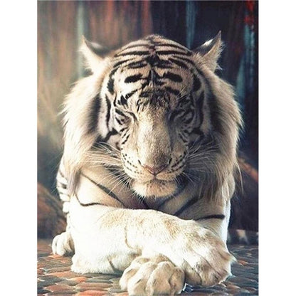 Pintura de tigre blanco por números