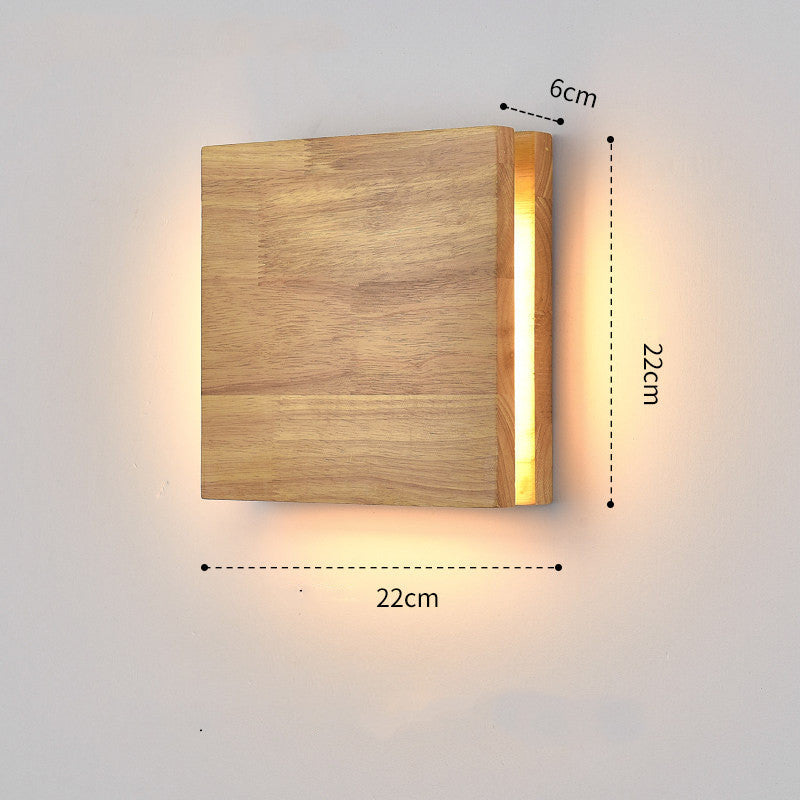 Lámpara de pared de madera maciza, mesita de noche, porche, pasillo, balcón, nuevo estilo chino