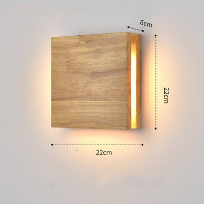 Lámpara de pared de madera maciza, mesita de noche, porche, pasillo, balcón, nuevo estilo chino