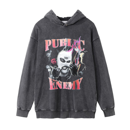 Printed Hoodie Men's Street Hip-hop Casual Worn Pullover