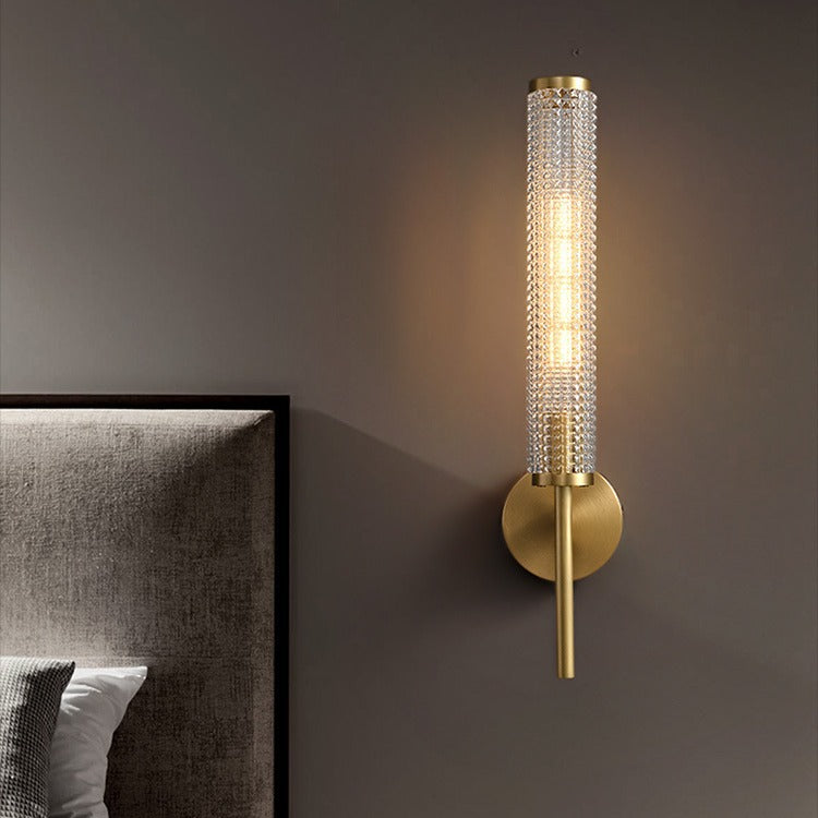 Nordic Glass Long Pole Wall Lamp Light Luxury