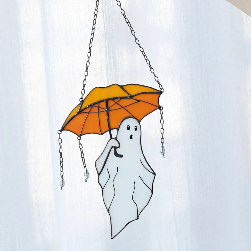 New Mysterious Funny Umbrella Ghost Hanging Ornament Halloween Decoration