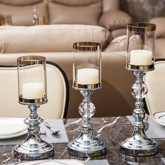 Three-piece Candle Holder Living Room Table Decoration