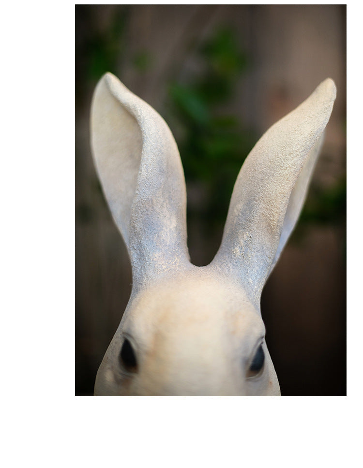 Sculpture de buste de lapin, grands ornements décoratifs, Art Post-moderne, entrée, cour créative