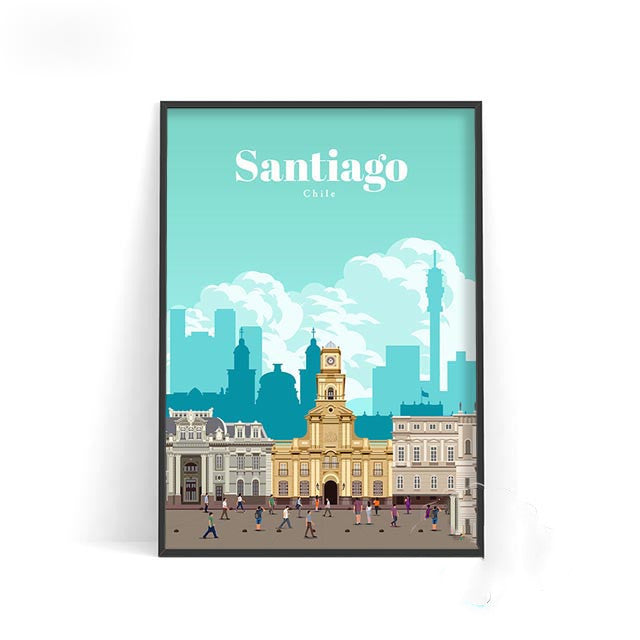 World City Travel Poster Wall Decoration