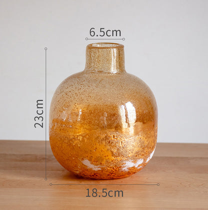 Vase en verre à bulles d'art fait à la main, ornements décoratifs