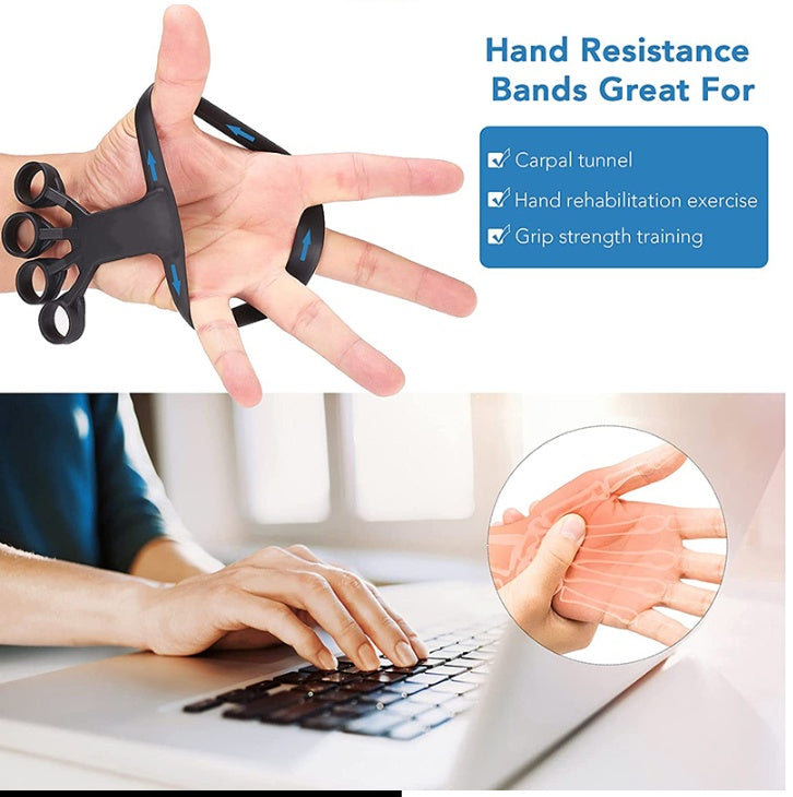 Silicone Grip Device Finger Exercise Stretcher Arthritis Hand Grip Trainer Strengthen Rehabilitation Training To Relieve Pain