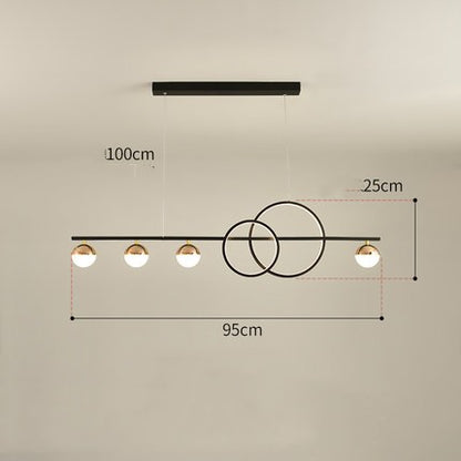 Lampe de Table rectangulaire créative, nouveau lustre moderne Simple pour salle à manger et Bar