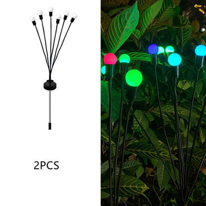 Luz Solar de luciérnaga de simulación, decoración de jardín al aire libre, lámpara de paisaje de césped, decoración de Navidad, luces LED solares, luces de jardín al aire libre