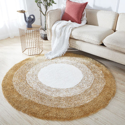 Tapis rond épaissi chambre chevet fille simple et sale